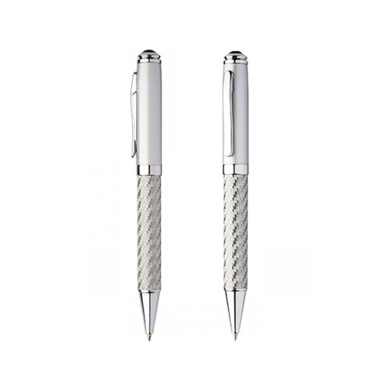 CARBON FIBER METAL PENS (SILVER)(P92)