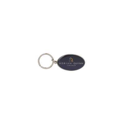 Custom Shaped Metal Epoxy Domed Keyring (PCPCKM092)