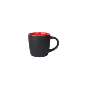 330ml Boston Ceramic Mug/Matte Black with Red(PCPCCM60C)