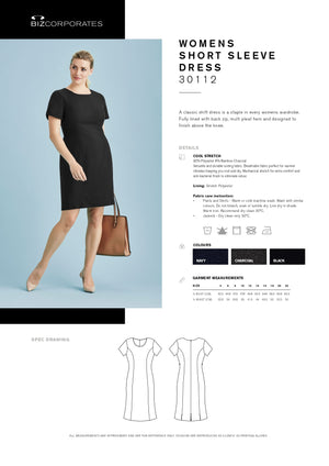 SMC Womens Cool Stretch Short Sleeve Shift Dress (BC30112)