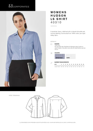 Womens Hudson Long Sleeve Shirt (BC40310)