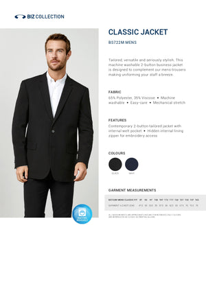 SMC Mens Classic Jacket (BCBS722M)