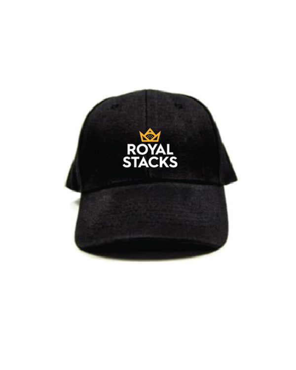 Black Premium STEEL Heather Cap with front DTF transfer ROYAL STACKS i ...