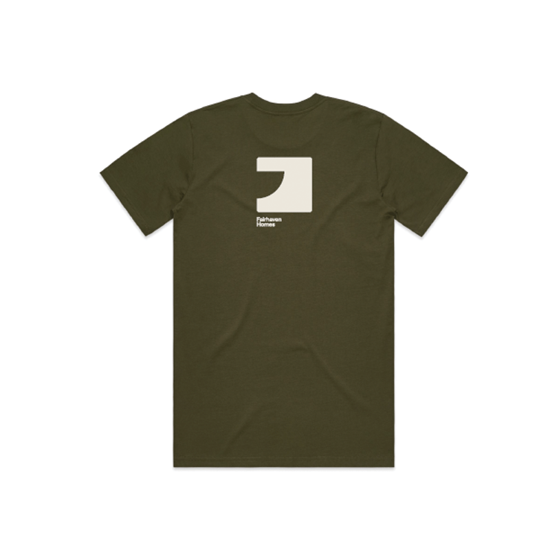 FH Army Classic Tee (AS5026) with Warm Grey 1C FHH  print left chest and Back