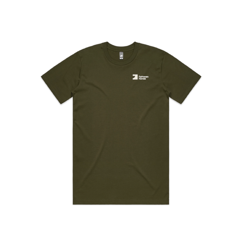 FH Army Classic Tee (AS5026) with Warm Grey 1C FHH  print left chest and Back