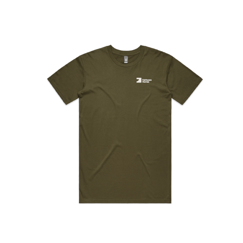 FH Army Staple Tee (AS5001) with Warm Grey 1C FHH print left chest