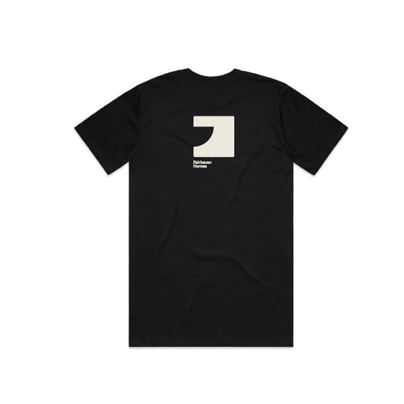 FH Black Classic Tee (AS5026) with Warm Grey 1C FHH  print left chest and Back