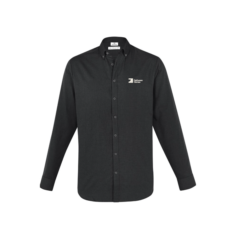 FH Black Ladies Memphis Shirt (BCS127ML) with Warm Grey 1C embroidery