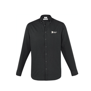 FH Black Mens Memphis Shirt (BCS127ML) with Warm Grey 1C embroidery