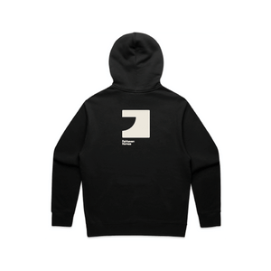 FH BLACK Relaxed Hoodie (AS5161) with Warm Grey 1C FHH print left chest and Back