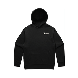 FH BLACK Relaxed Hoodie (AS5161) with Warm Grey 1C FHH print left chest and Back