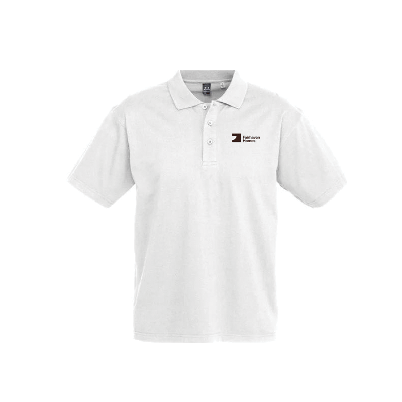 FH White Ladies Ice Polo (BCP112LS) with Mahogany Left Chest embroidery