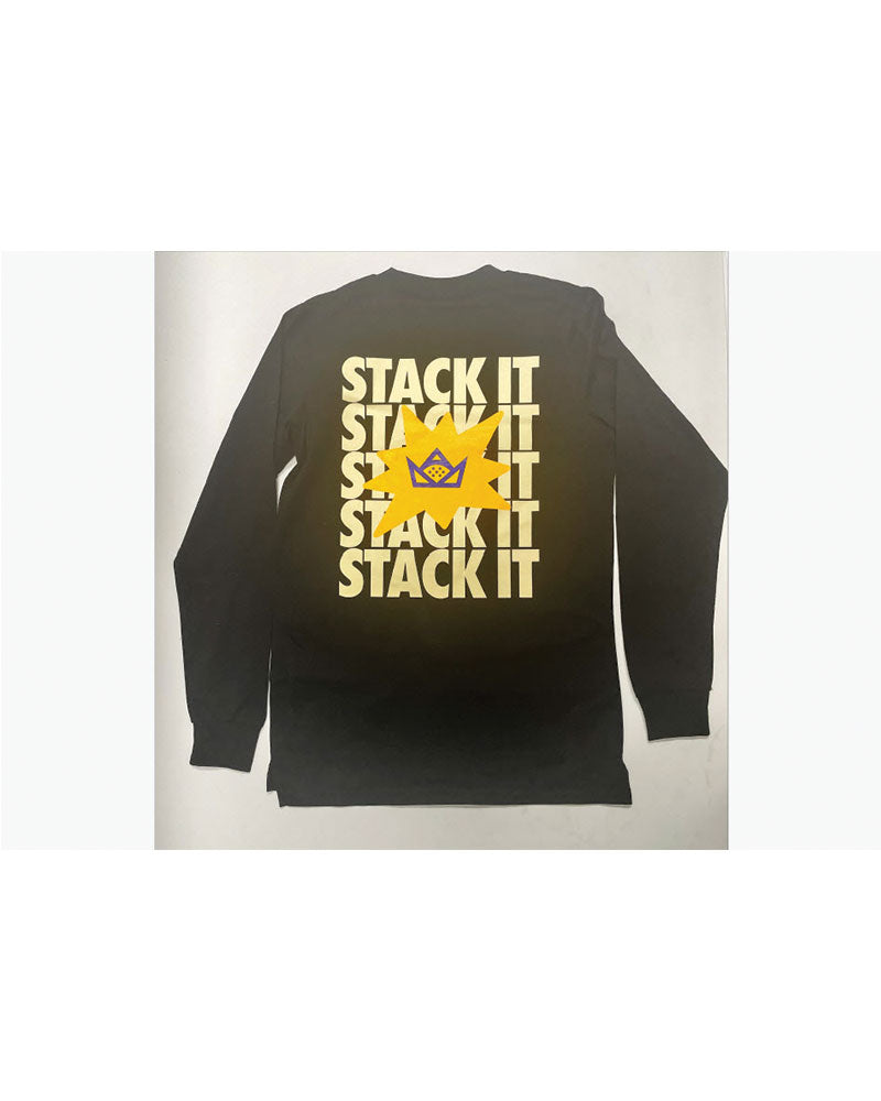 RS Long Sleeve Base Tee (AS5029) with Crown Left Chest and Stack it Back print