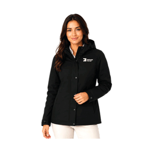 FH Black Ladies PARKLANDS JACKET (AP2519) with Warm Grey 1C Left Chest embroidery
