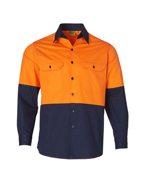 Men's Hi-Vis Cool-Breeze Cotton Twill Safety Shirt (SHSW58)
