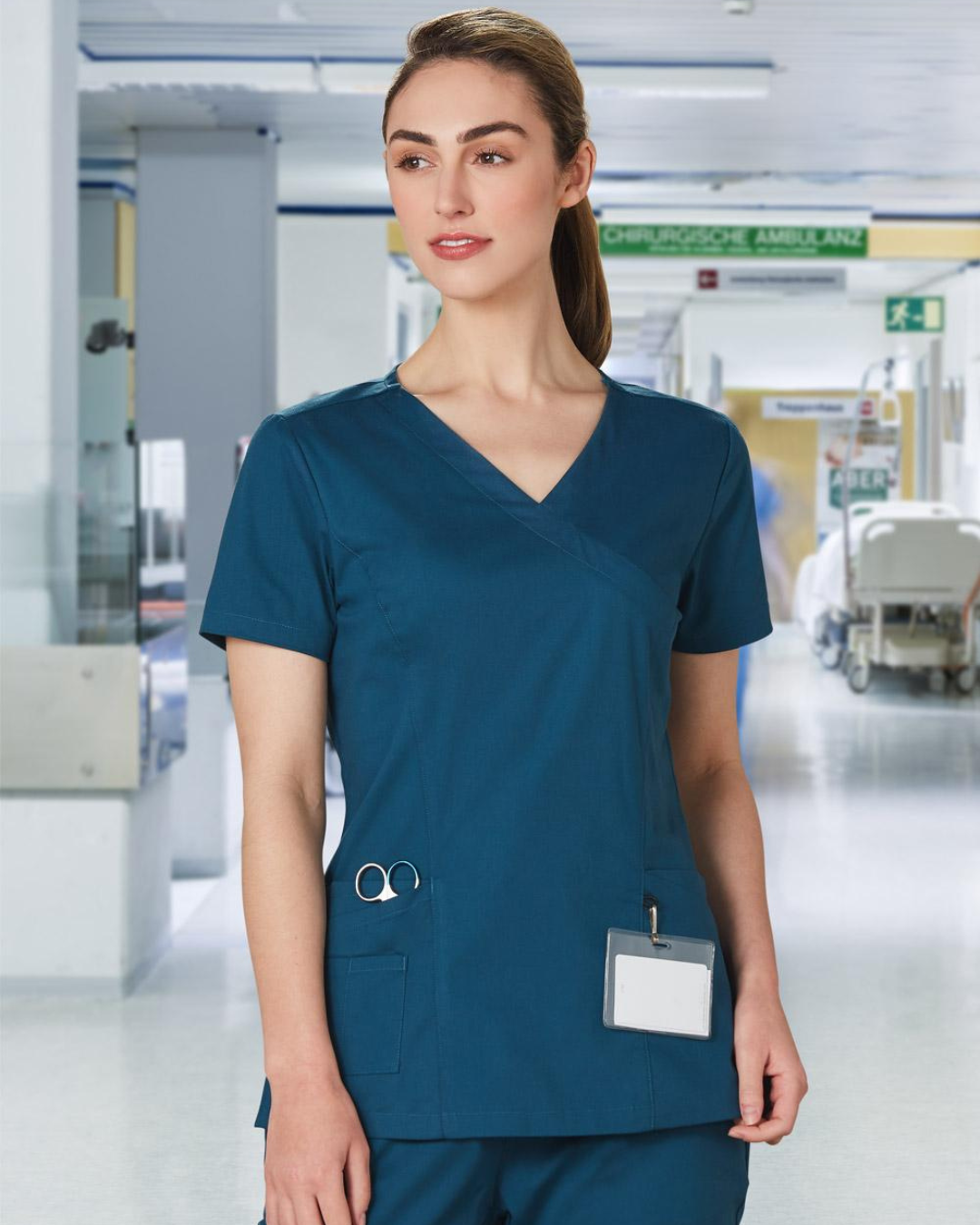 Ladies Short Sleeve Scrub Top (SHM7640)
