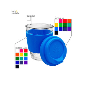 Carlo Glass Coffee Cup – Silicone Band (DEEK012)