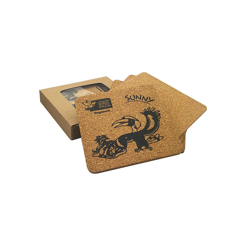 Vineyards Cork Coaster Square Set of 4 (DECST005)