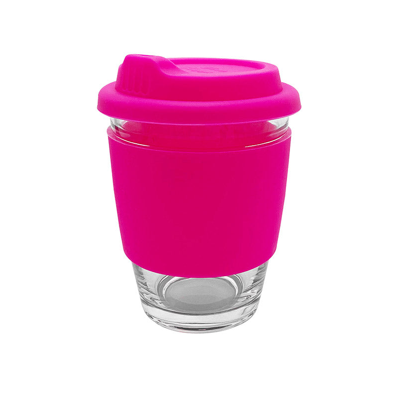 Carlo Glass Coffee Cup – Silicone Band (DEEK012)