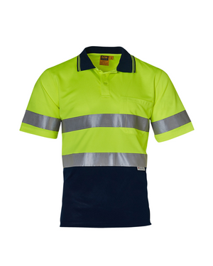 Mens TrueDry Hi-Vis Long Sleeve Polo w/ 3M Reflective Tapes (SHSW21A)