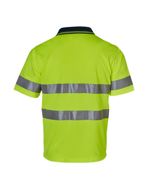Mens CoolDry Hi-Vis Short Sleeve Polo w/ 3M Reflective Tapes (SHSW17A)