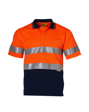 Mens TrueDry Hi-Vis Long Sleeve Polo w/ 3M Reflective Tapes (SHSW21A)