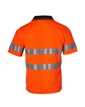 Mens TrueDry Hi-Vis Long Sleeve Polo w/ 3M Reflective Tapes (SHSW21A)