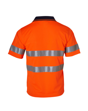 Mens CoolDry Hi-Vis Short Sleeve Polo w/ 3M Reflective Tapes (SHSW17A)