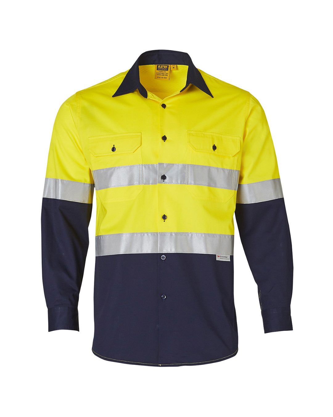 Men's High Visibility Cool-Breeze Cotton Twill Safety Shirt With Reflective 3M Tapes (SHSW60)