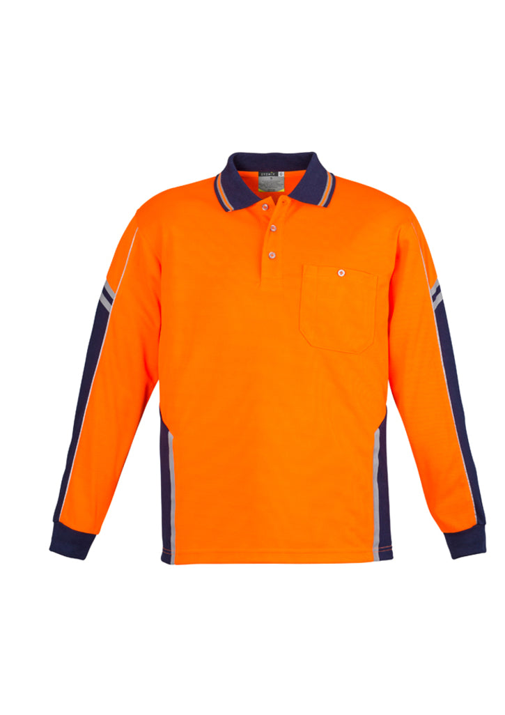 Men's Hi Vis Squad L/S Polo (BCZH238)