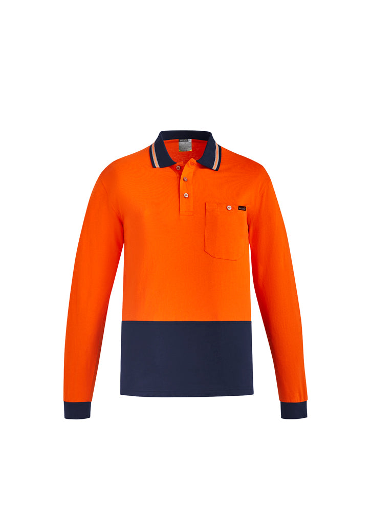 Men's Hi Vis Cotton L/S Polo (BCZH430)