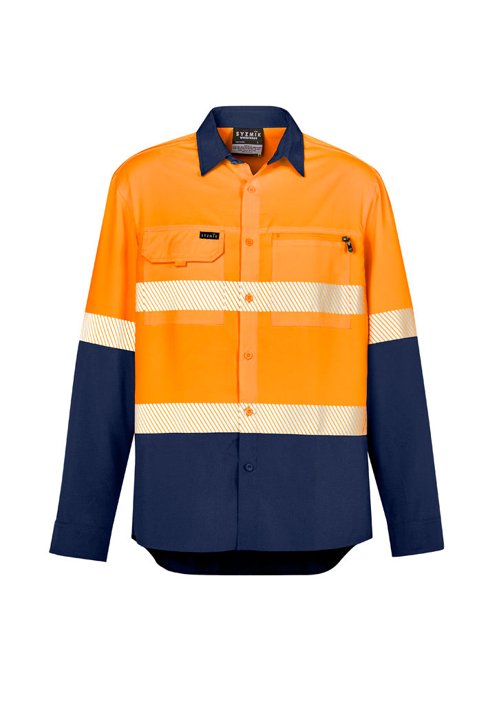 Men's Hi Vis Outdoor Segmented Tape L/S Shirt (BCZW470)