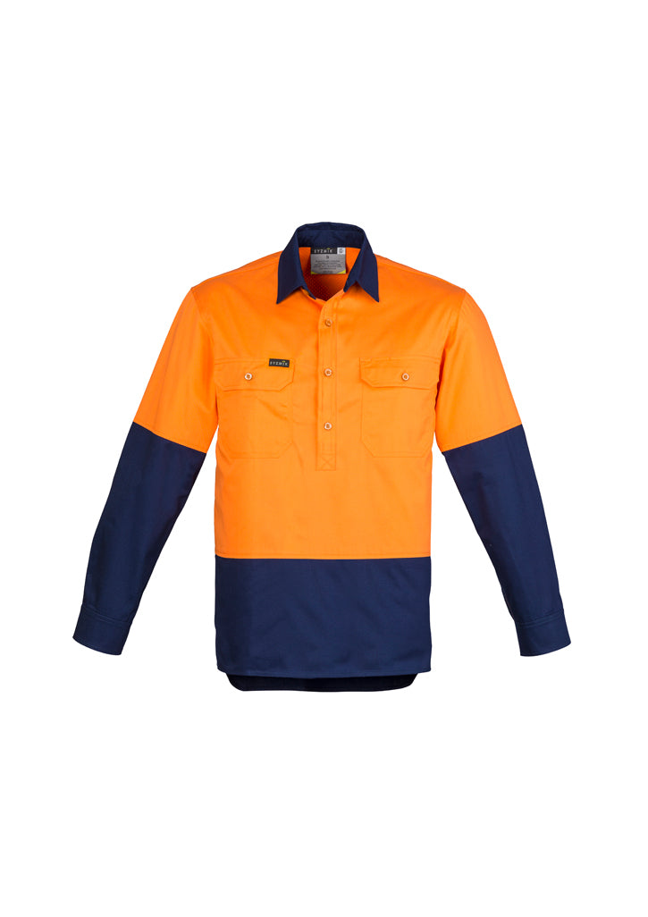 Men's Hi Vis Closed Front L/S Shirt (BCZW560)
