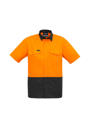 Men's Rugged Cooling Hi Vis Spliced S/S Shirt (BCZW815)
