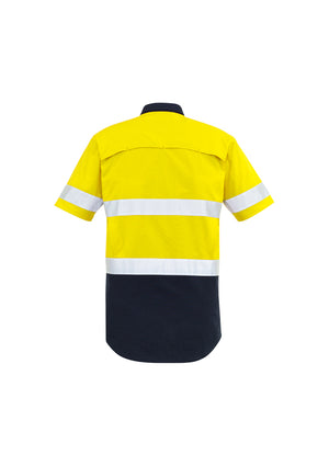 Men's Rugged Cooling Taped Hi Vis Spliced S/S Shirt (BCZW835)