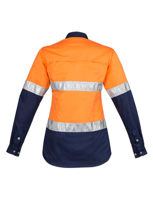 Women's Hi Vis Spliced Industrial Shirt - Hoop Taped (ZWL123)