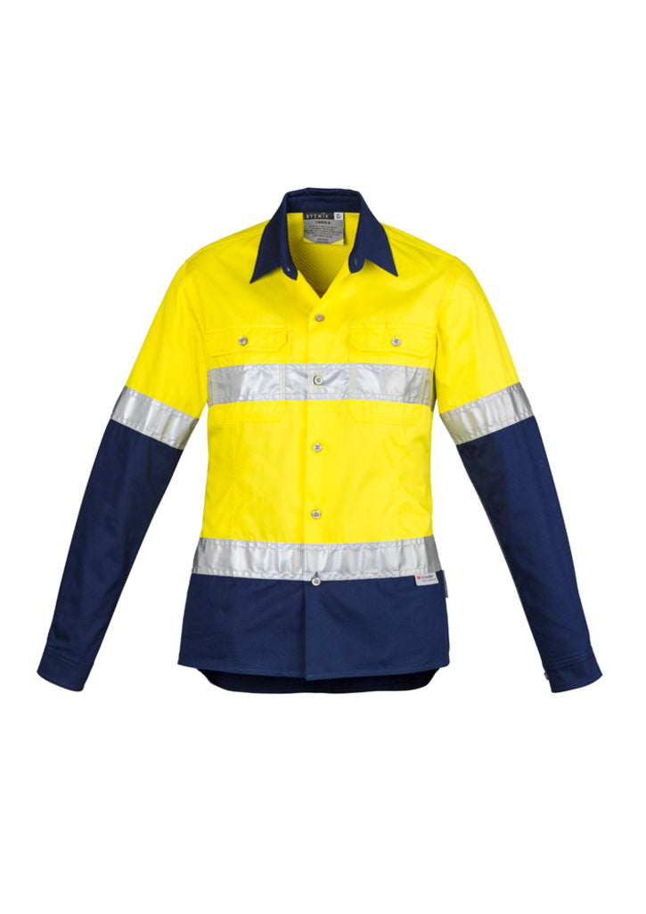 Women's Hi Vis Spliced Industrial Shirt - Hoop Taped (ZWL123)